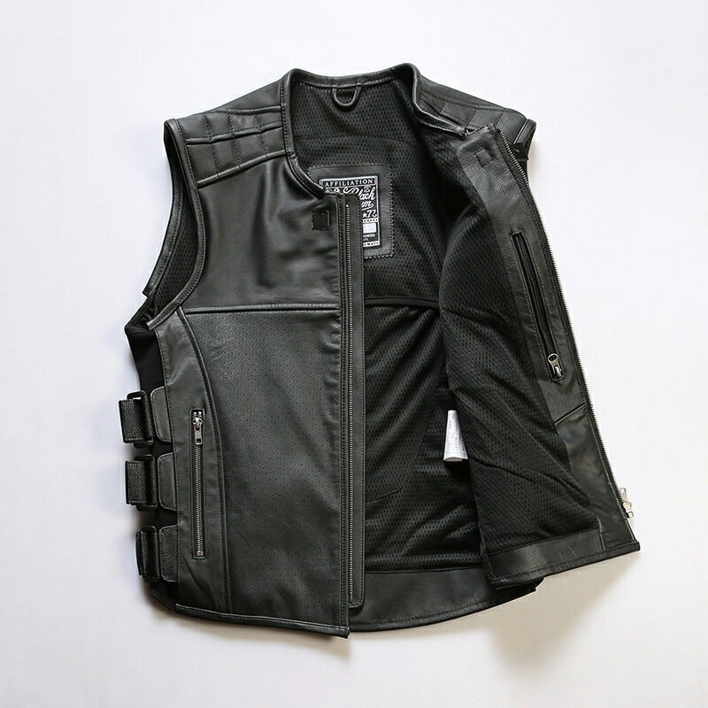楽天市場】バイク用ベスト ベスト 本革ベスト ライダースベスト 本革