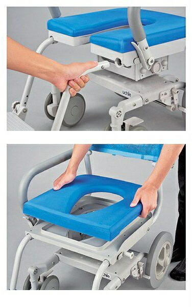 楽天市場】シャワーキャリー くるくるチェアD O型穴有りシート KRU-172