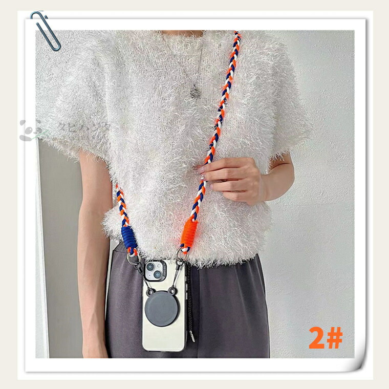 楽天市場】MagSafeスマホケース用ストラップ 編み込み クロスボディ