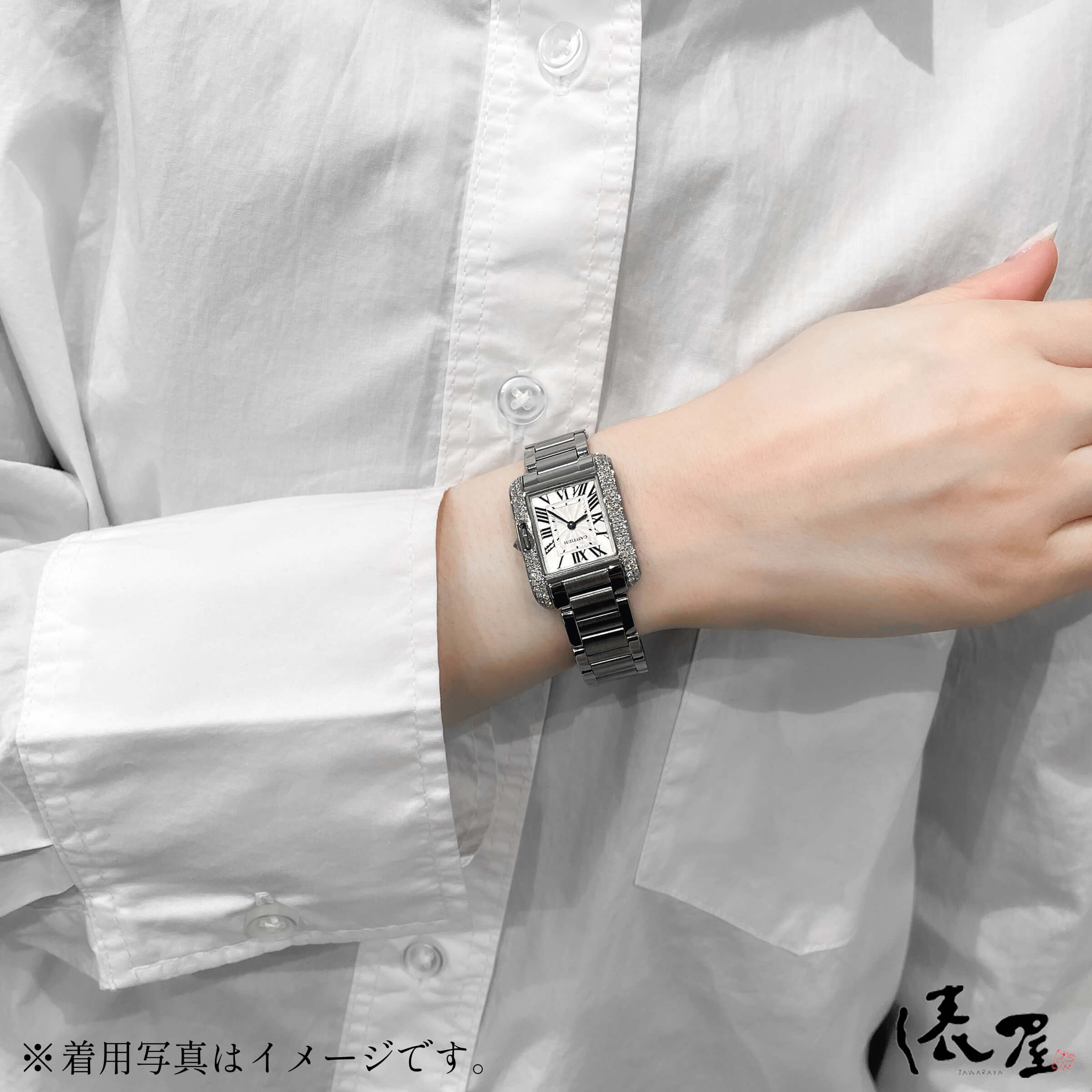 楽天市場】【ダイヤベゼル】 カルティエ タンクアングレーズ SM 【美品