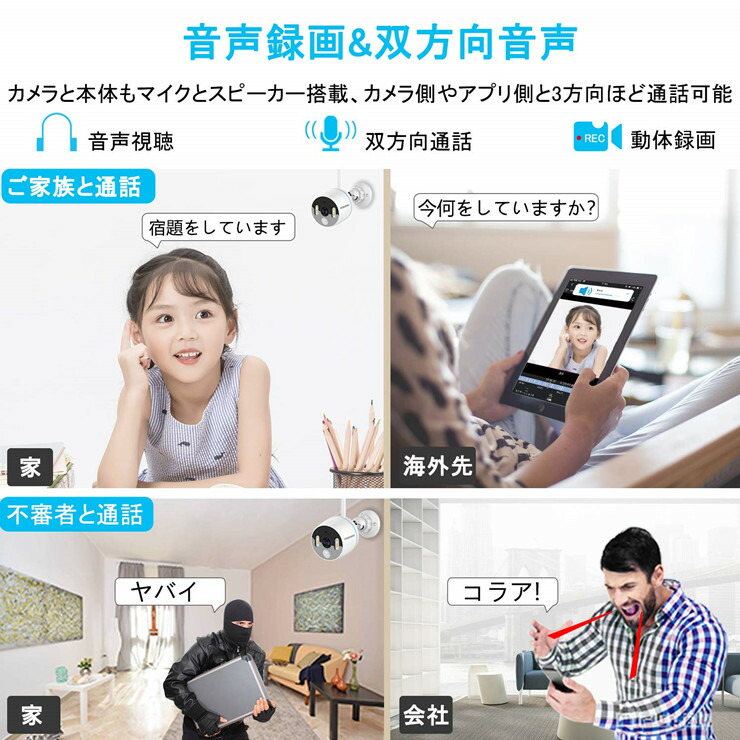 楽天市場】☆限定15％OFFクーポン！☆防犯カメラ 屋外 録音 人感発光