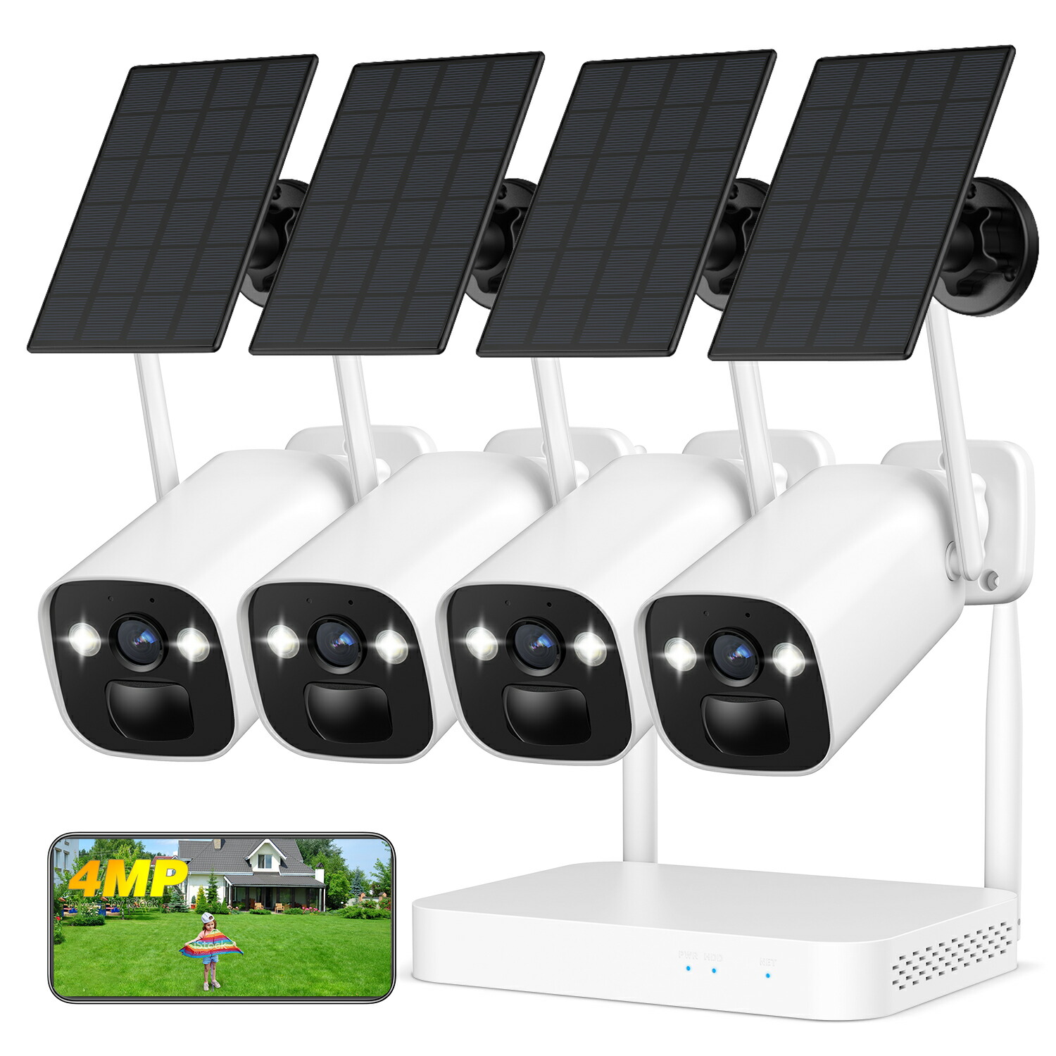 楽天市場】☆限定15％OFFクーポン！☆防犯カメラ 4台セット ソーラー
