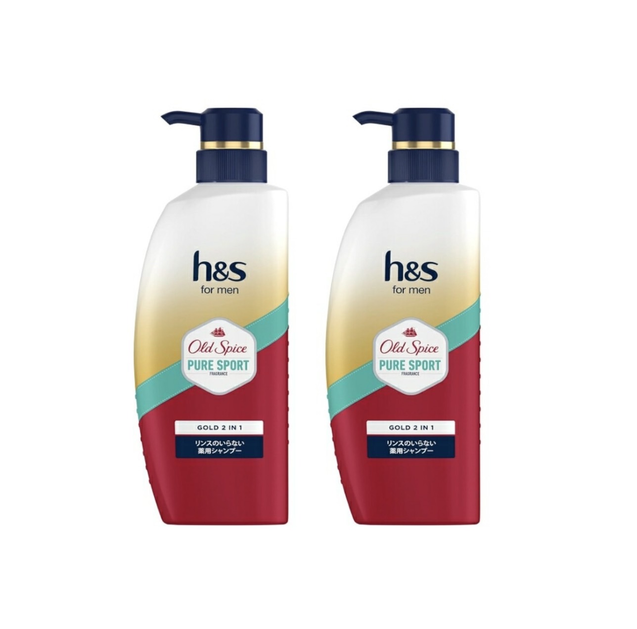 楽天市場】本体2本セット h&s for men ゴールド 2in1 オールドスパイス