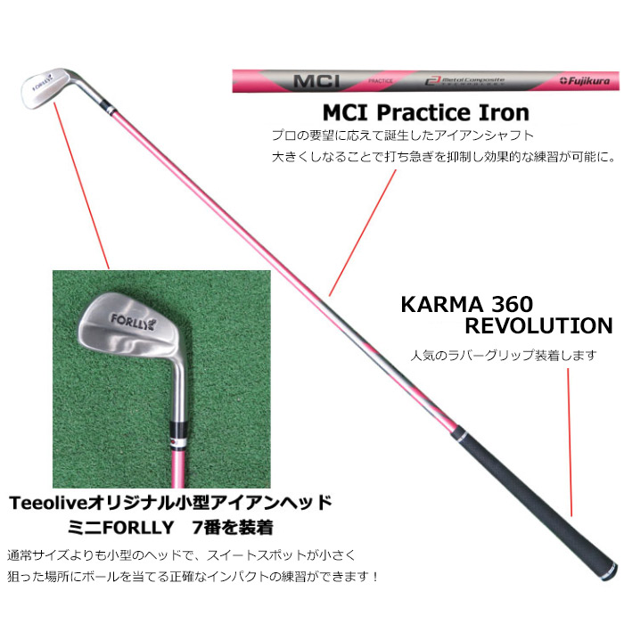 楽天市場】ボールを打てるスイング練習アイアン mini FORLLY 各番手に