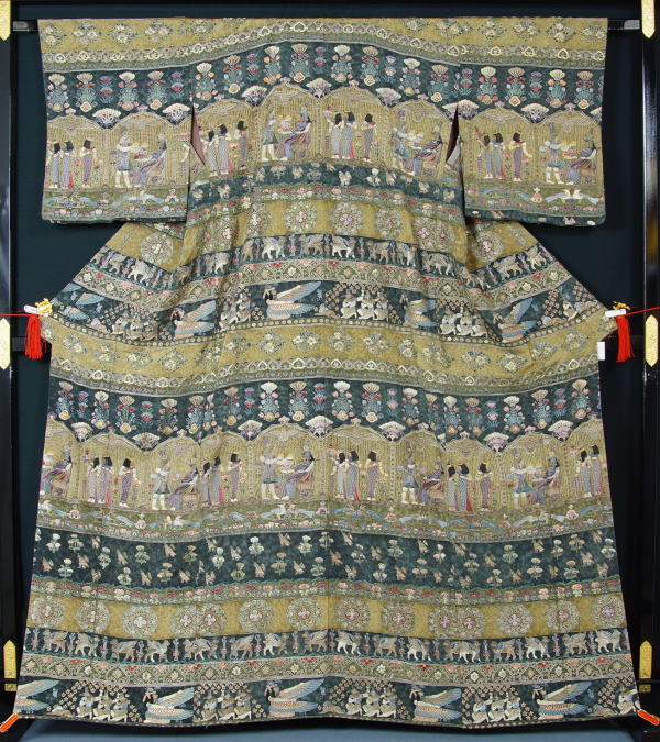 楽天市場】リサイクル着物 訪問着 特選 美品 総スワトウ刺繍 訪問着