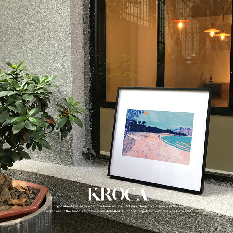 楽天市場】KROCA アートポスター フレーム付き 北欧 ポスター 40x40cm