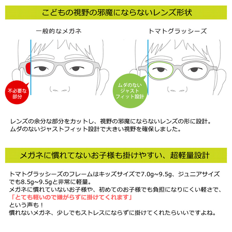 楽天市場】トマトグラッシーズ TKAC 504 45 キッズ メガネ TOMATO