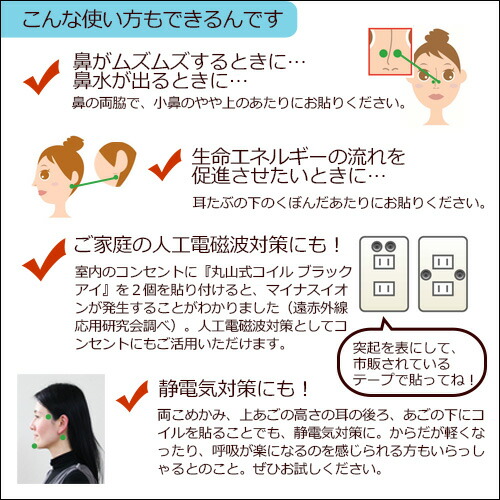 楽天市場】丸山式コイル ブラックアイ 2個入 : トータルヘルスデザイン