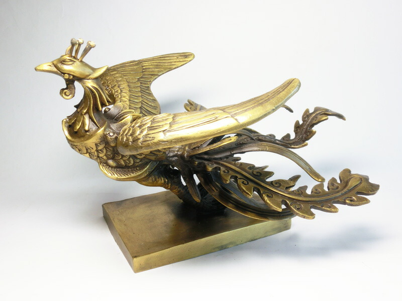 楽天市場】銅製 特大 鳳凰 (高さ約18.5cm)＜風水グッズ・開運グッズ