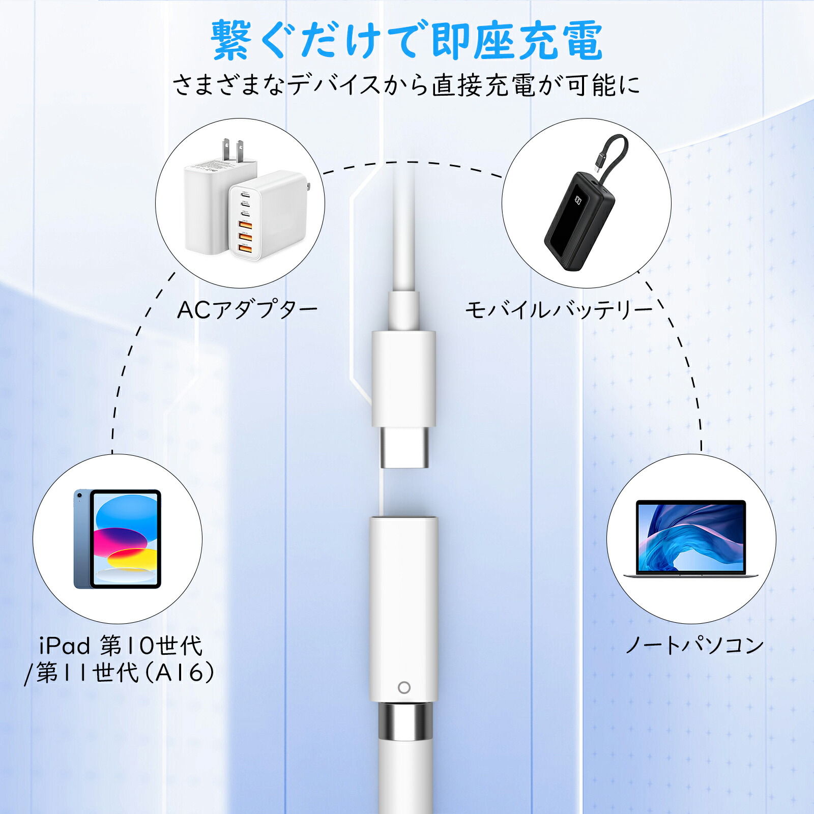 楽天市場】【iPad10世代/A16とペアリング対応】MoKo ApplePencil 第1