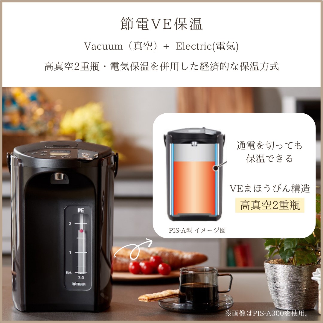 楽天市場】＼8/21発売／ 蒸気レス タイガー 電気ポット 2.2L 3.0L PIS