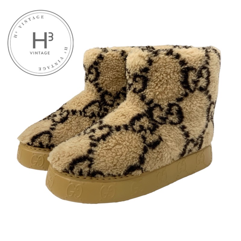 楽天市場】グッチ GUCCI ブーツ ショートブーツ 靴 シューズ ムートン