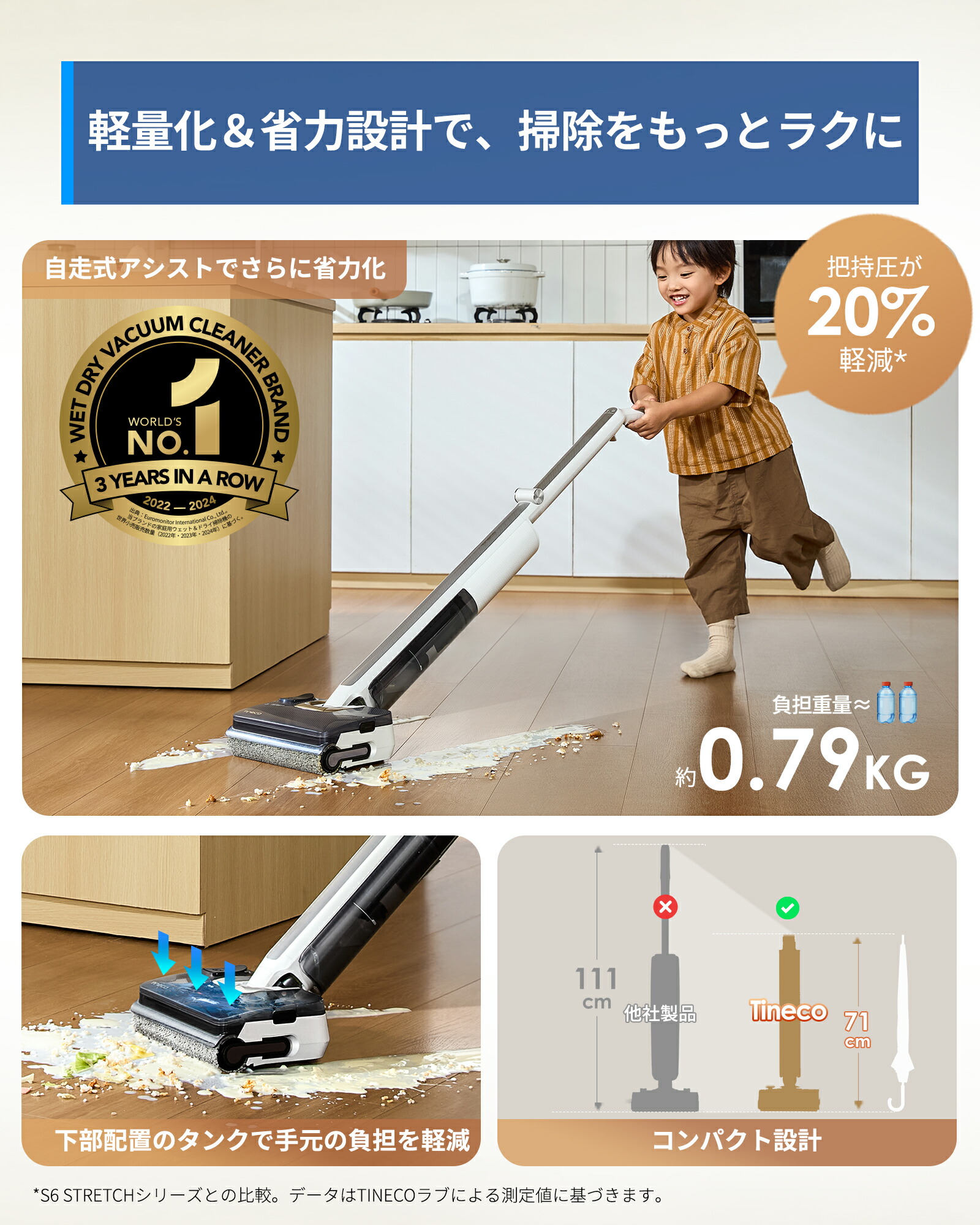 楽天市場】【Tineco最新発売】Tineco FLOOR ONE i7 Fold 水拭き掃除機