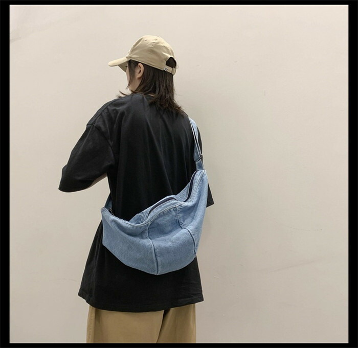 楽天市場】ボディバッグ レディース メンズ 大きめ デニムバッグ 男女