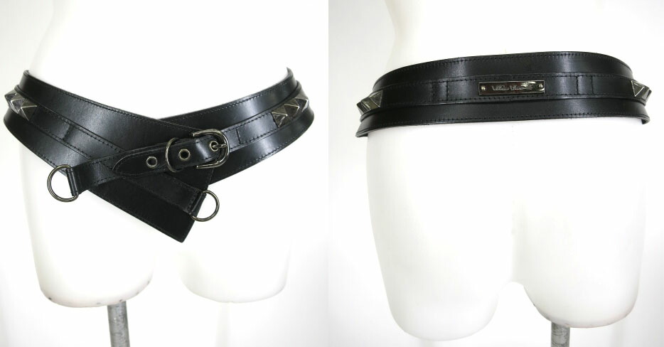 楽天市場】【中古】alice auaa / スタッズ付きレザーオーバーベルト