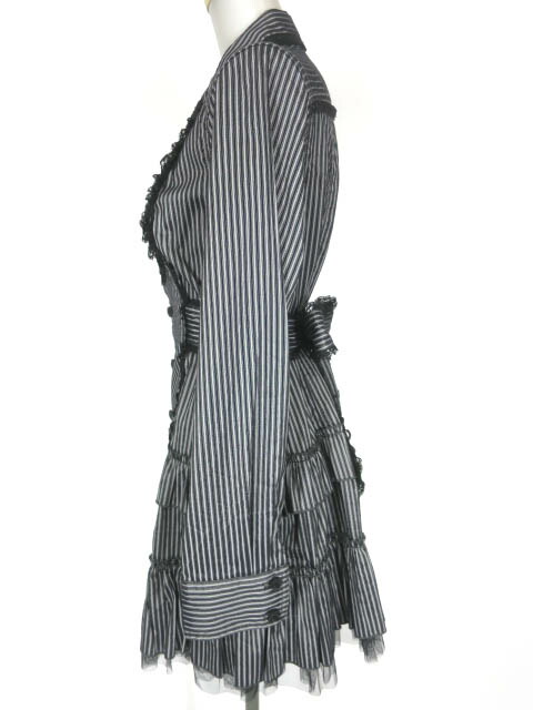 楽天市場】【中古】 ALGONQUINS / レース付きストライプ柄シャツ