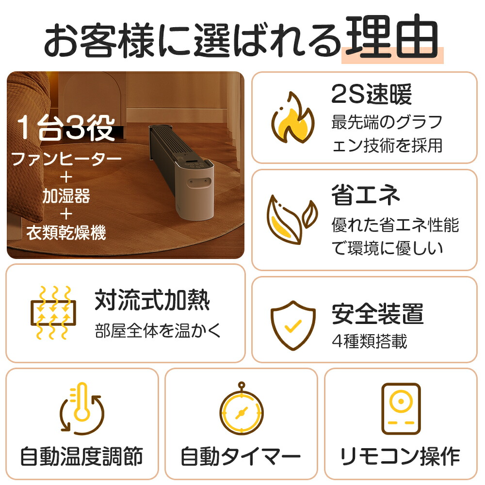 楽天市場】【変換アダプタ付き】セラミックヒーター 2秒速暖 1台3役