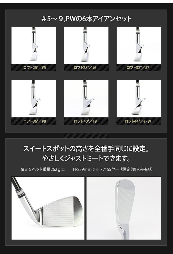 楽天市場】レフティー アイアンセット 軟鉄鍛造 TEAMTOHO CNC