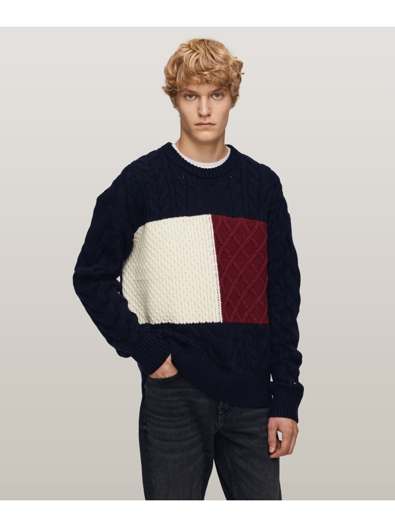 楽天市場】【SALE／50%OFF】ケーブルフラッグセーター TOMMY HILFIGER