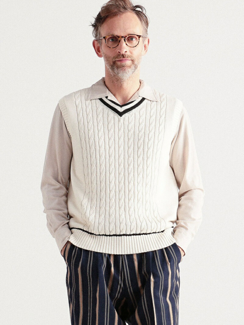 楽天市場】【SALE／50%OFF】オーガニックコットン チルデンベスト NAVY