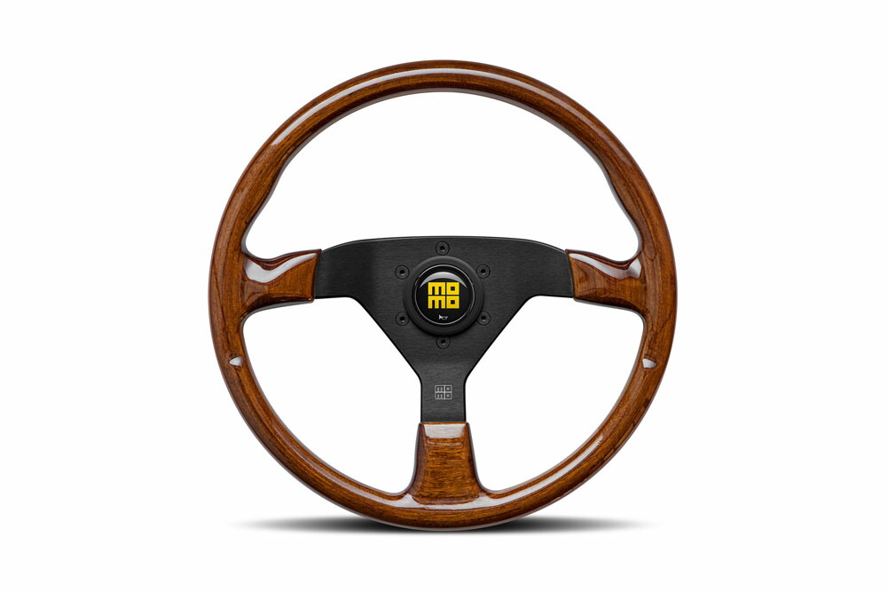 モモ ヴェローチェ ウッドステアリング 35パイ ダークウッド ホーン