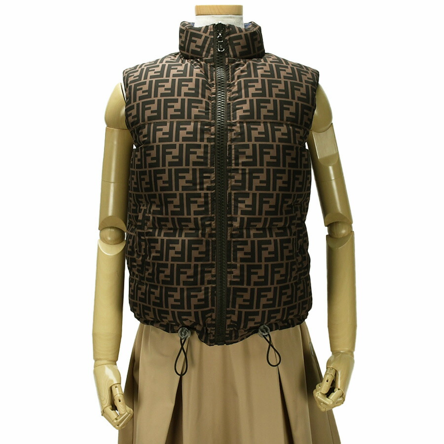 楽天市場】フェンディ FENDI ダウンベスト ジレ リバーシブル FFロゴ
