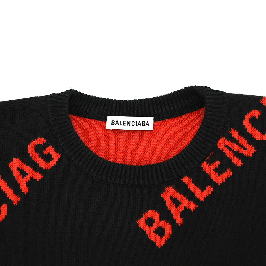 楽天市場】バレンシアガ BALENCIAGA ロゴ総柄 クルーネック ニット