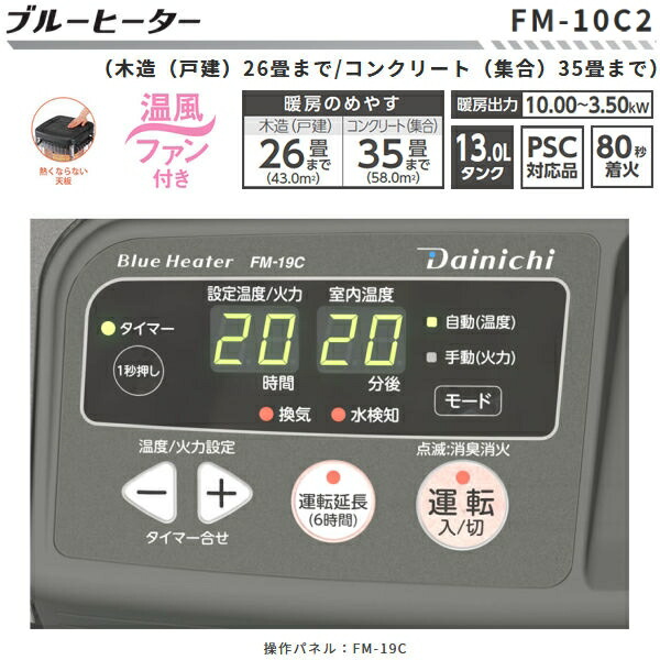 楽天市場】FM-10C2 ダイニチ DAINICH 業務用石油ストーブ FMシリーズ