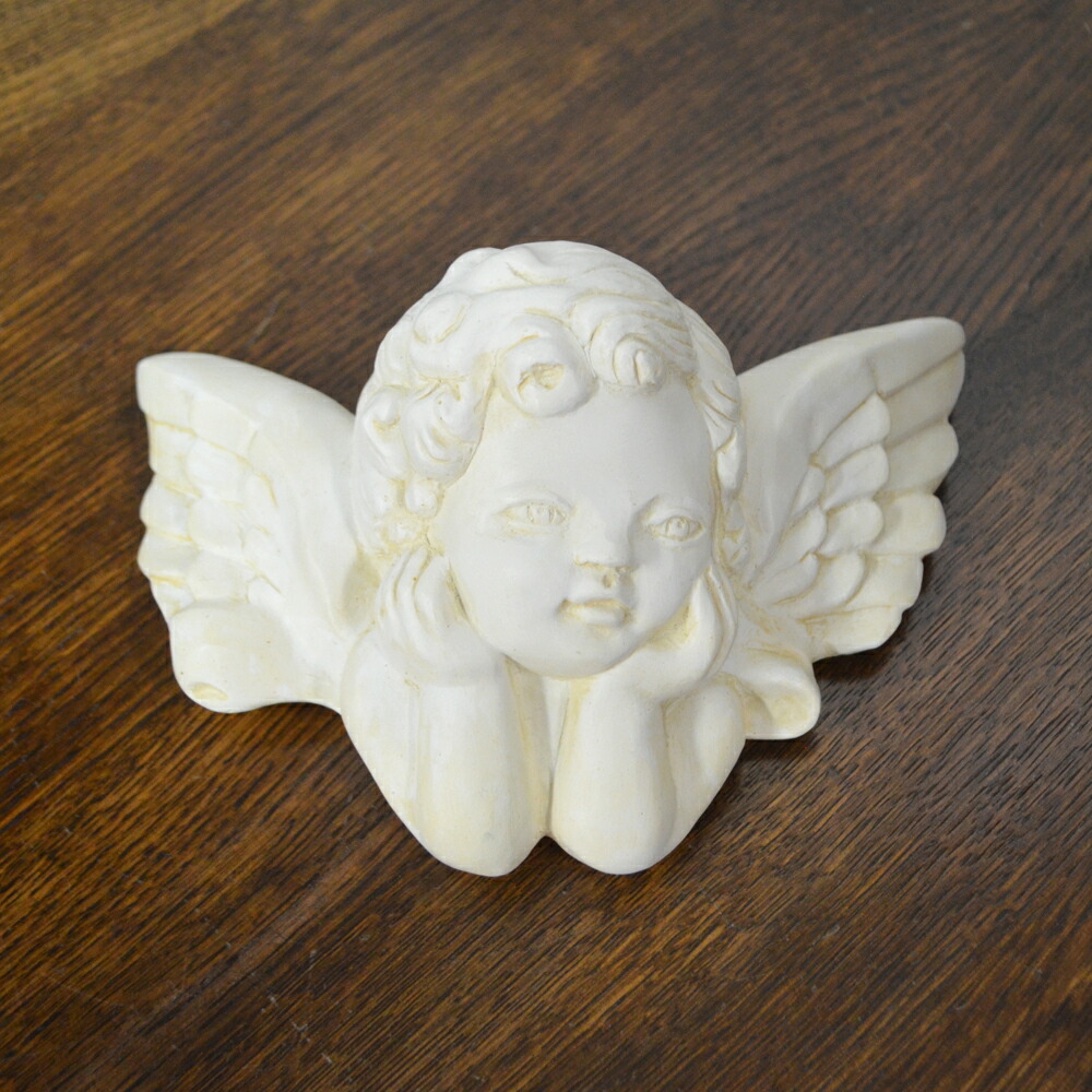 楽天市場】ヴィンテージ 壁掛け 石膏レリーフ エンジェル ラファエル
