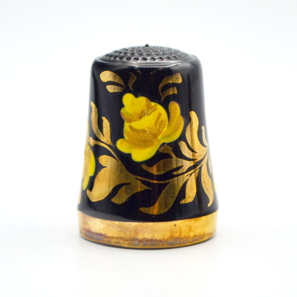 楽天市場】ドイツ製 ガラス シンブル 花柄 ハンドペイント ULLMANN