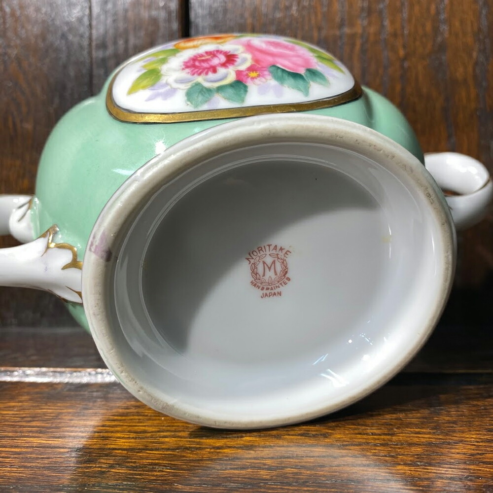 オールドノリタケ◇シュガーポット◇金彩 薔薇 オールドノリタケ 薔薇