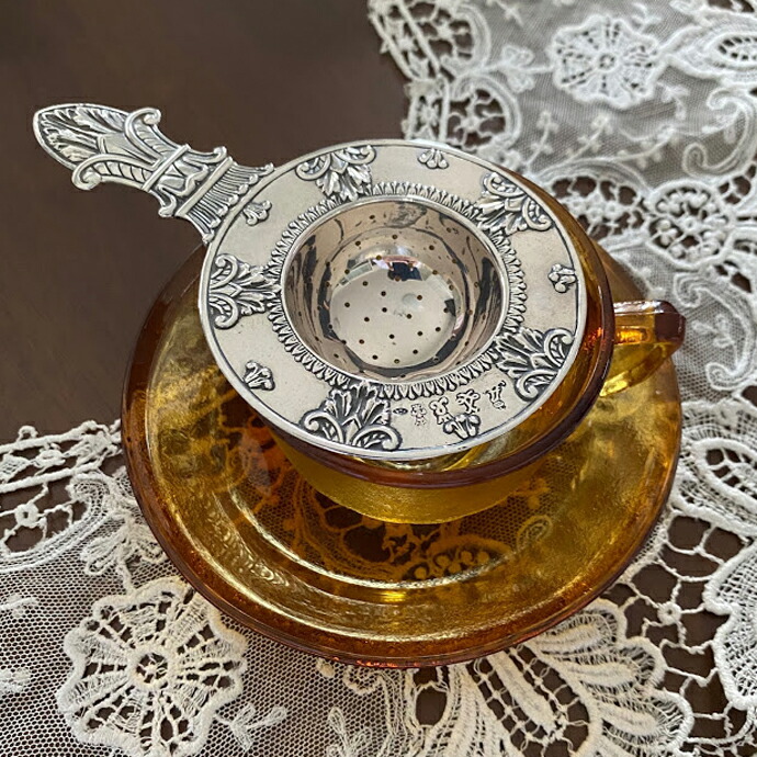 楽天市場】アンティーク ティーストレーナー スターリングシルバー