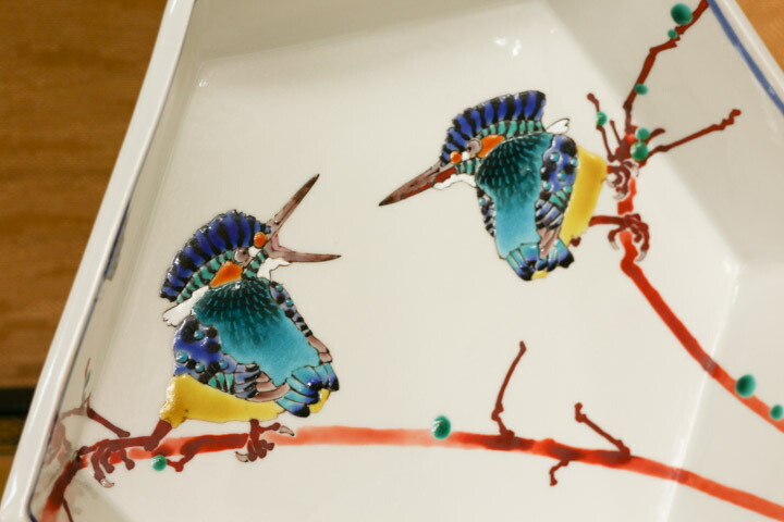 楽天市場】九谷焼 飾鉢 かわせみの図（皿立付）/武腰潤＜送料無料＞鉢