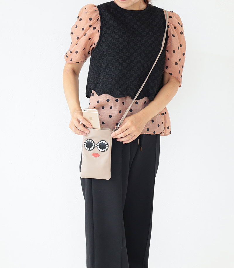 楽天市場】アジョリー バック パールサングラス モバイルポーチ a