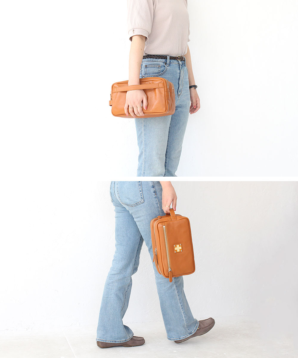 楽天市場】【在庫限り】木の庄帆布 All Leather Round Pouch ラウンド