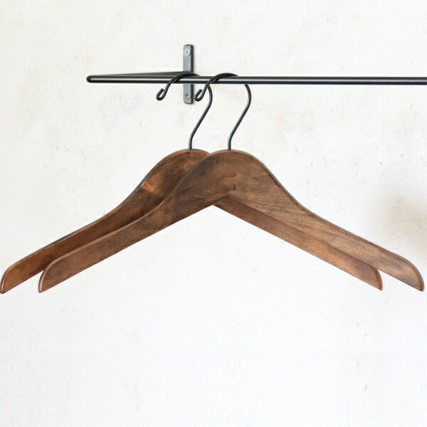 楽天市場】10本セット ハンガー 木製 おしゃれ かっこいい