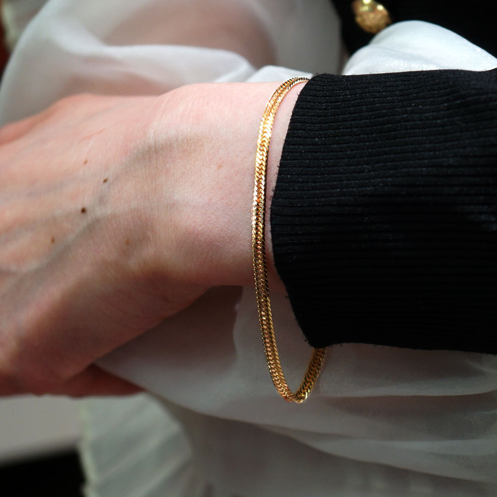 楽天市場】喜平 ブレスレット K18 トリプル12面 18cm 5g 造幣局検定