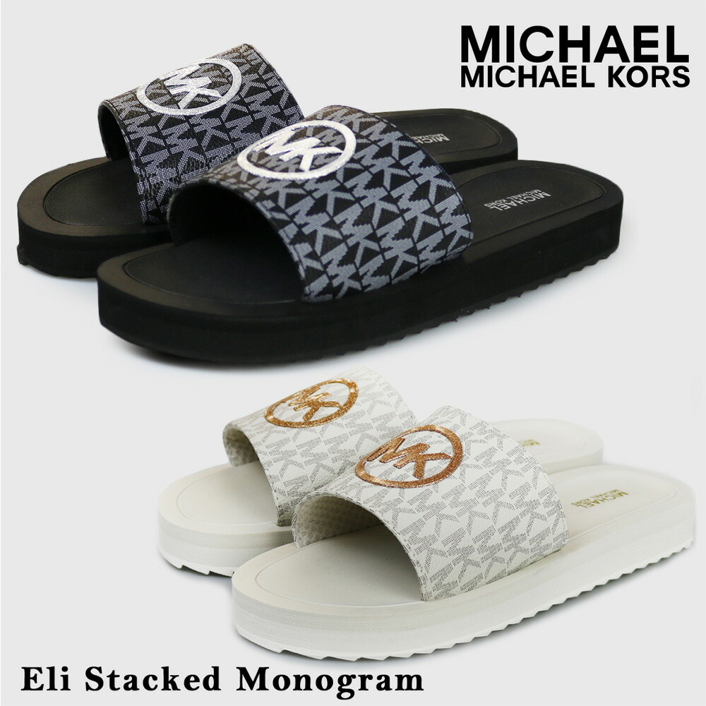 楽天市場】マイケル・コース サンダル Eli Stacked Monogram イーライ