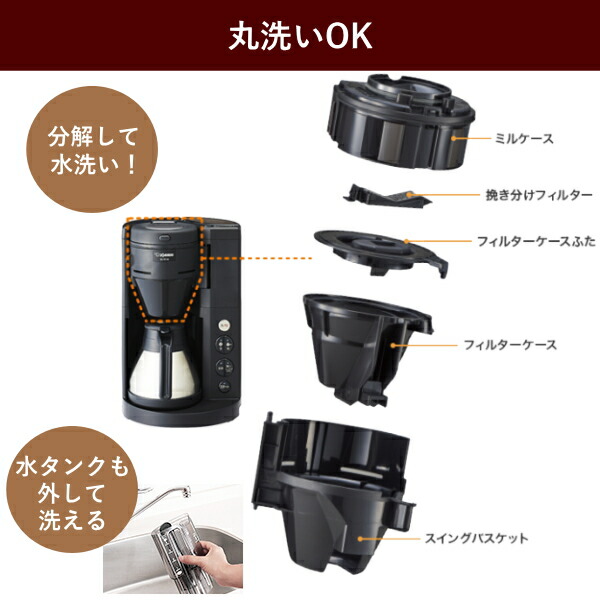 楽天市場】象印 コーヒーメーカー 4カップ 珈琲通 全自動 ドリップ式 4