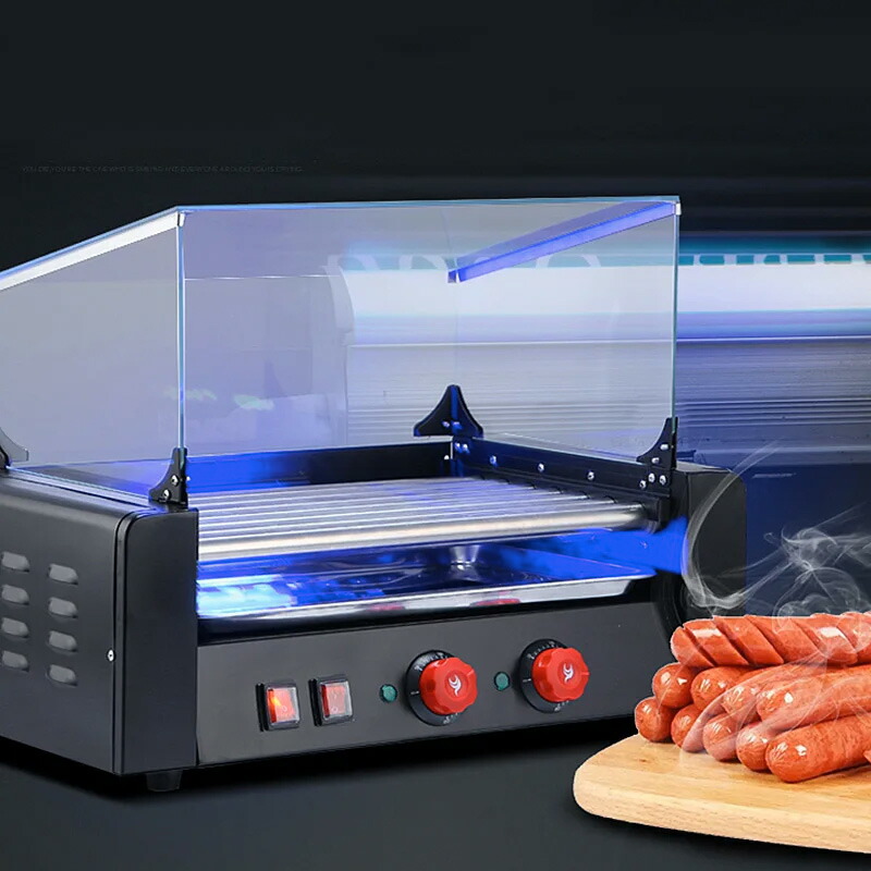 楽天市場】☆即納・フランクフルト・ホットドッグ回転ローラー付き焼き