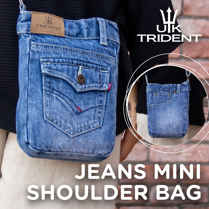 楽天市場】【公式】デニム ミニショルダーバッグ UK Trident リメイク