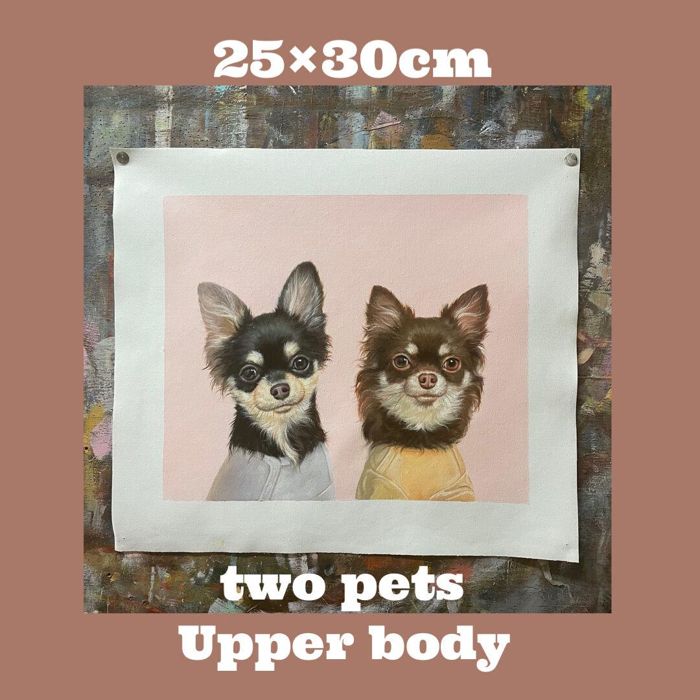 楽天市場】※予約販売【draw pet】my pet 油絵絵画《上半身 or 顔 or
