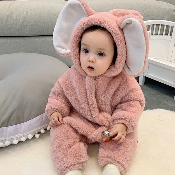 楽天市場】ベビー 服 ロンパース カバーオール 女の子 男の子 もこもこ