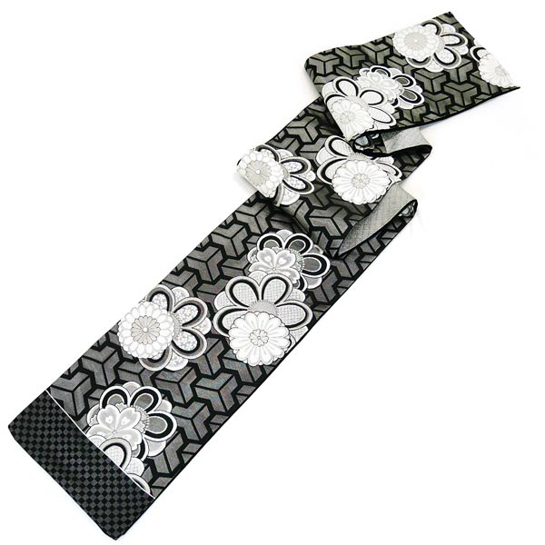 楽天市場】袋帯 西陣織 仕立て付 成人式 振袖 fo-054 黒 ブラック 銀