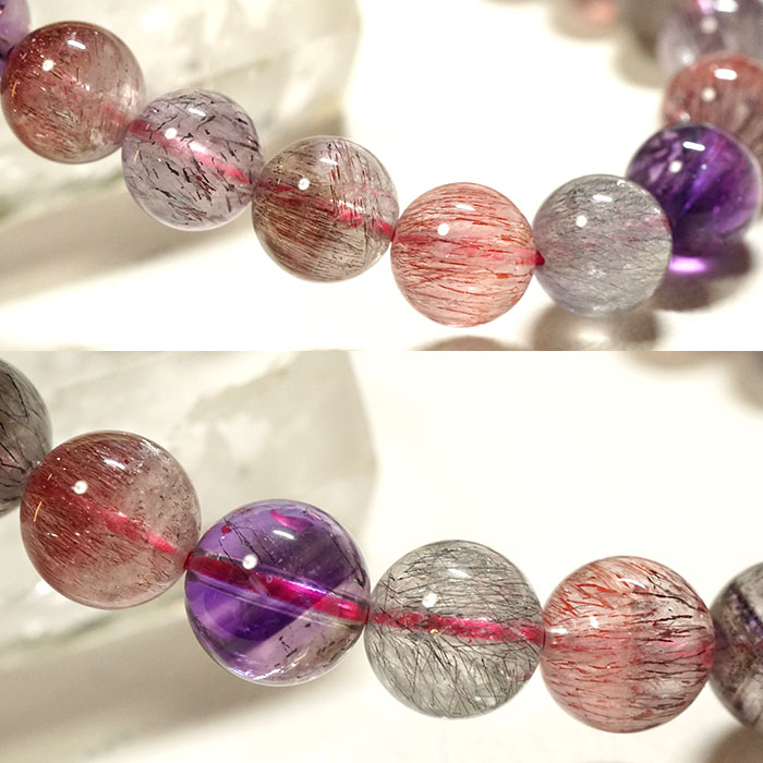 楽天市場】スーパーセブン AA 8.5mm ブレスレット ブラジル産 天然石