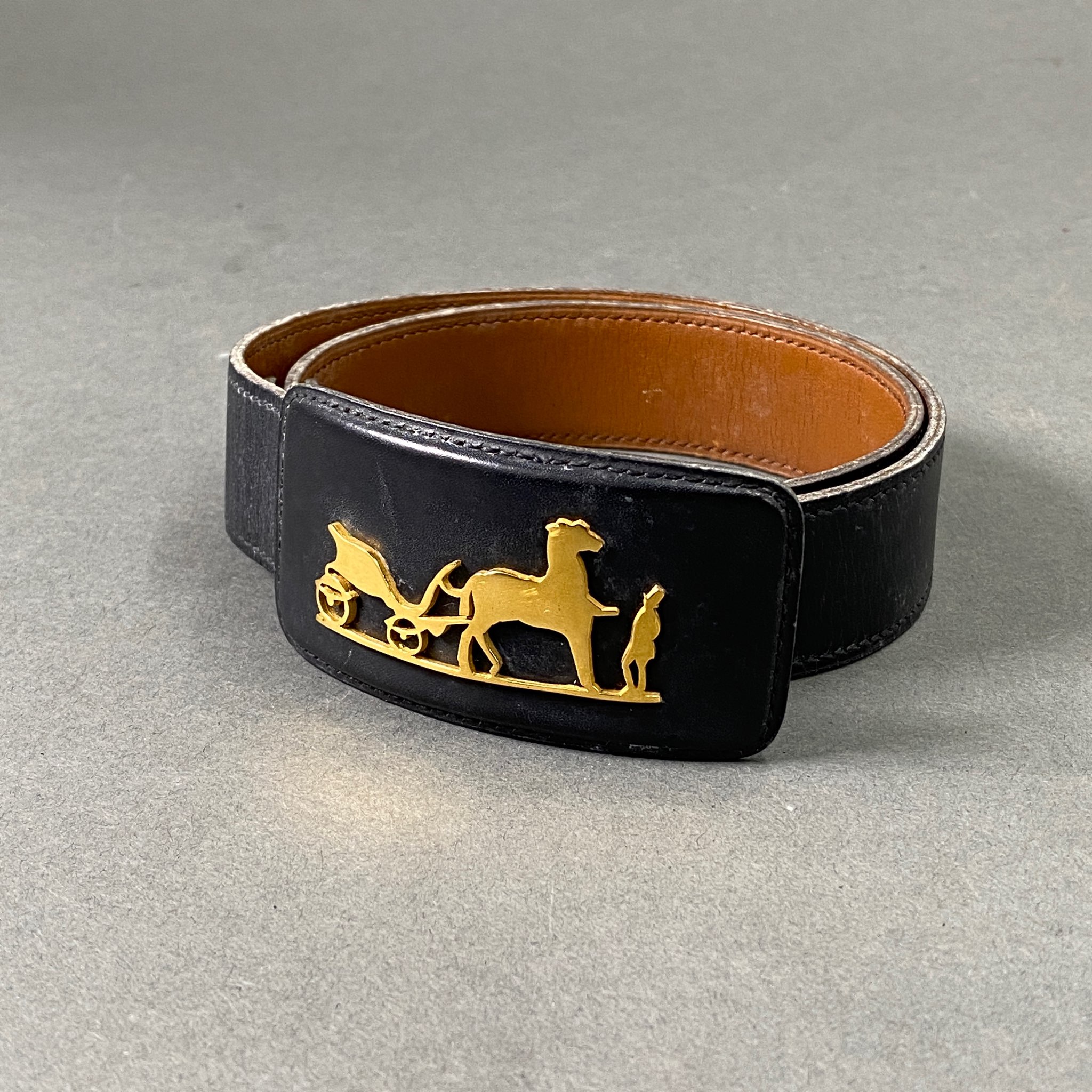 楽天市場】フランス HERMES エルメス 馬車ロゴ レザーベルト ブラック