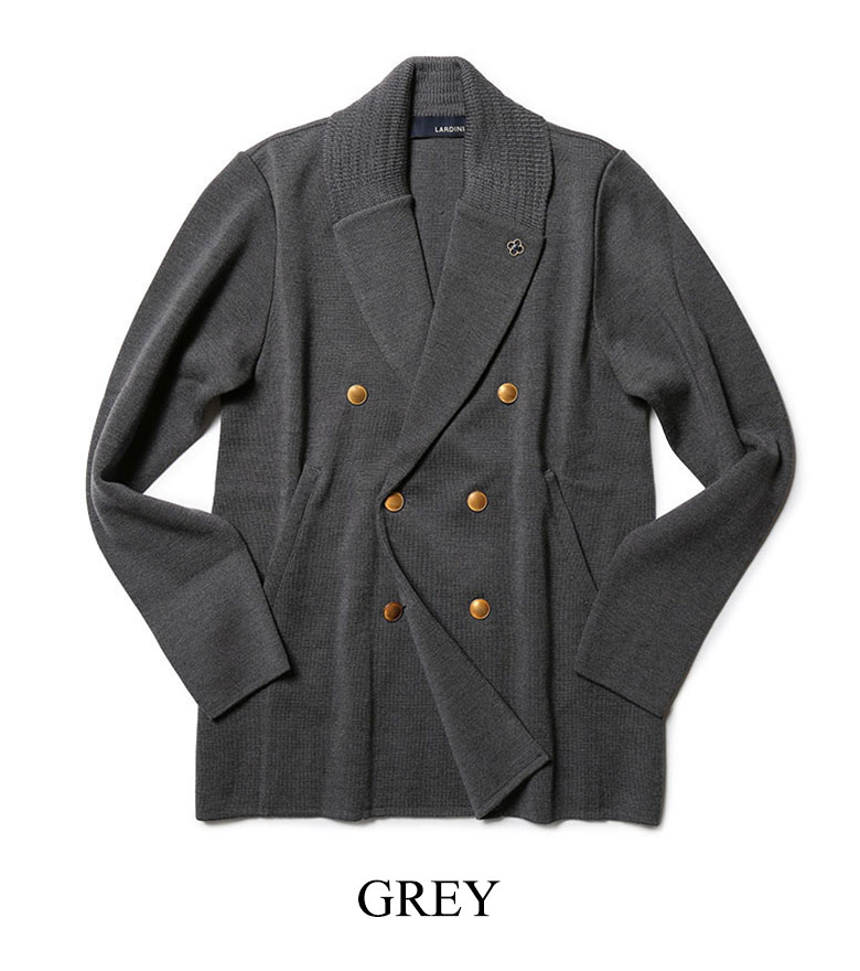 楽天市場】ラルディーニ ニットジャケット ダブル 金ボタン ショール