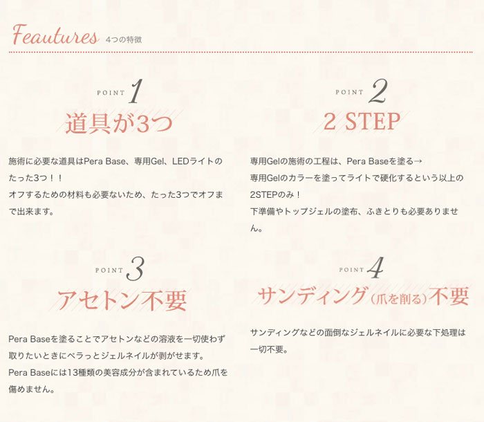 楽天市場】Pera Base Kit ペラベースキット ジェルネイルベース＋