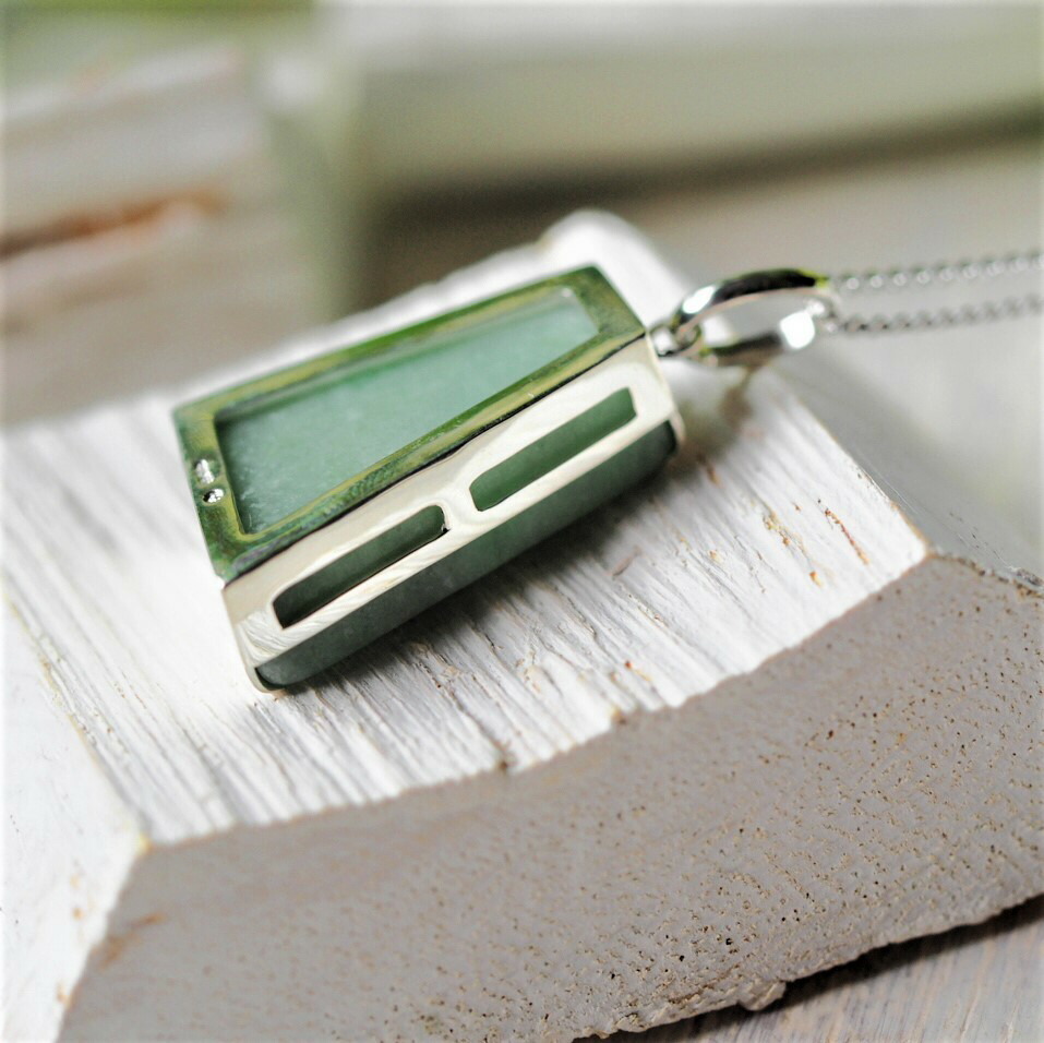 楽天市場】糸魚川翡翠 SVペンダントトップ ネックレス 70cm 男性