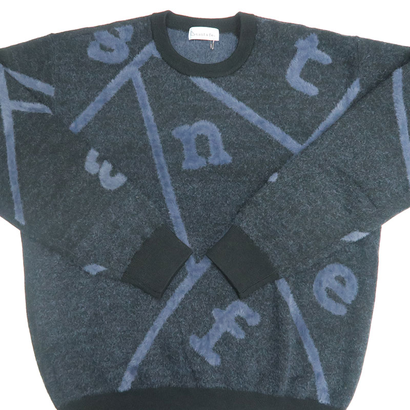 楽天市場】サンタフェ 総柄 ロゴ クルーネック ニット 50 52 サイズ LL